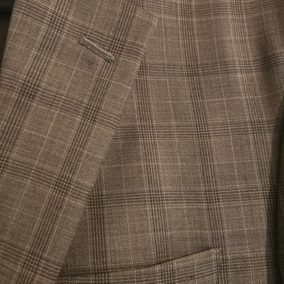 Jos A Bank Reserve 42L 100% Wool Traveler Blazer Check Plaid Windowpane  Long - Picture 4 of 13